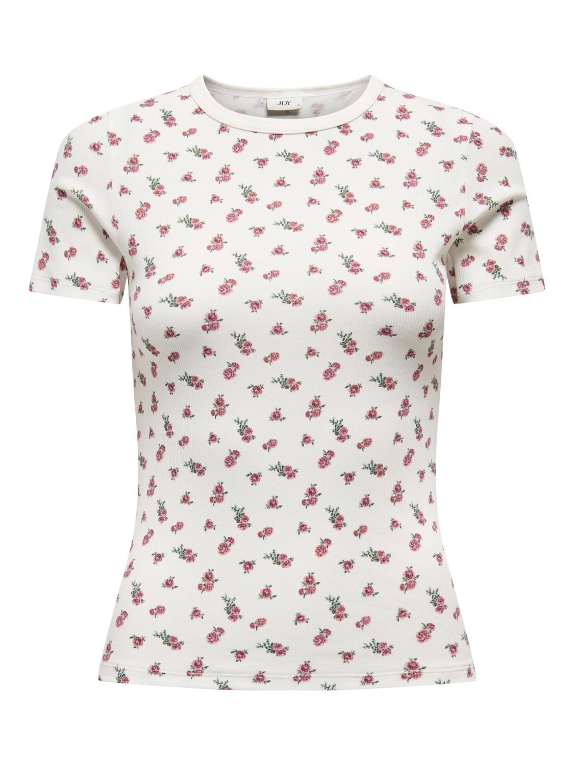 Jdylucky S/s O Neck Top Jrs Noos Hvit