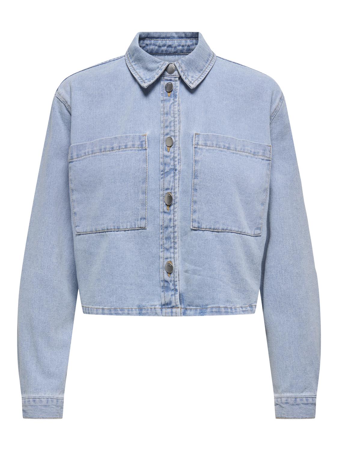 Jdymarly L/s Boxy Shacket Dnm Noos Blå