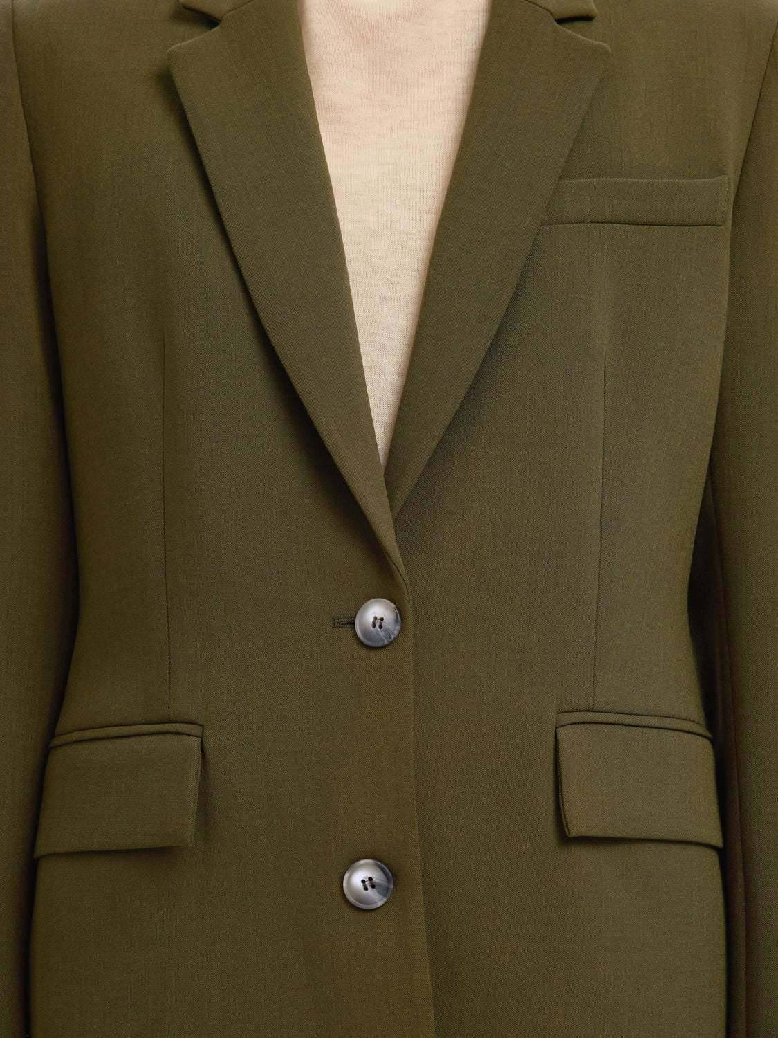 Slwrita Ls Classic Blazer Mel Noos Grønn