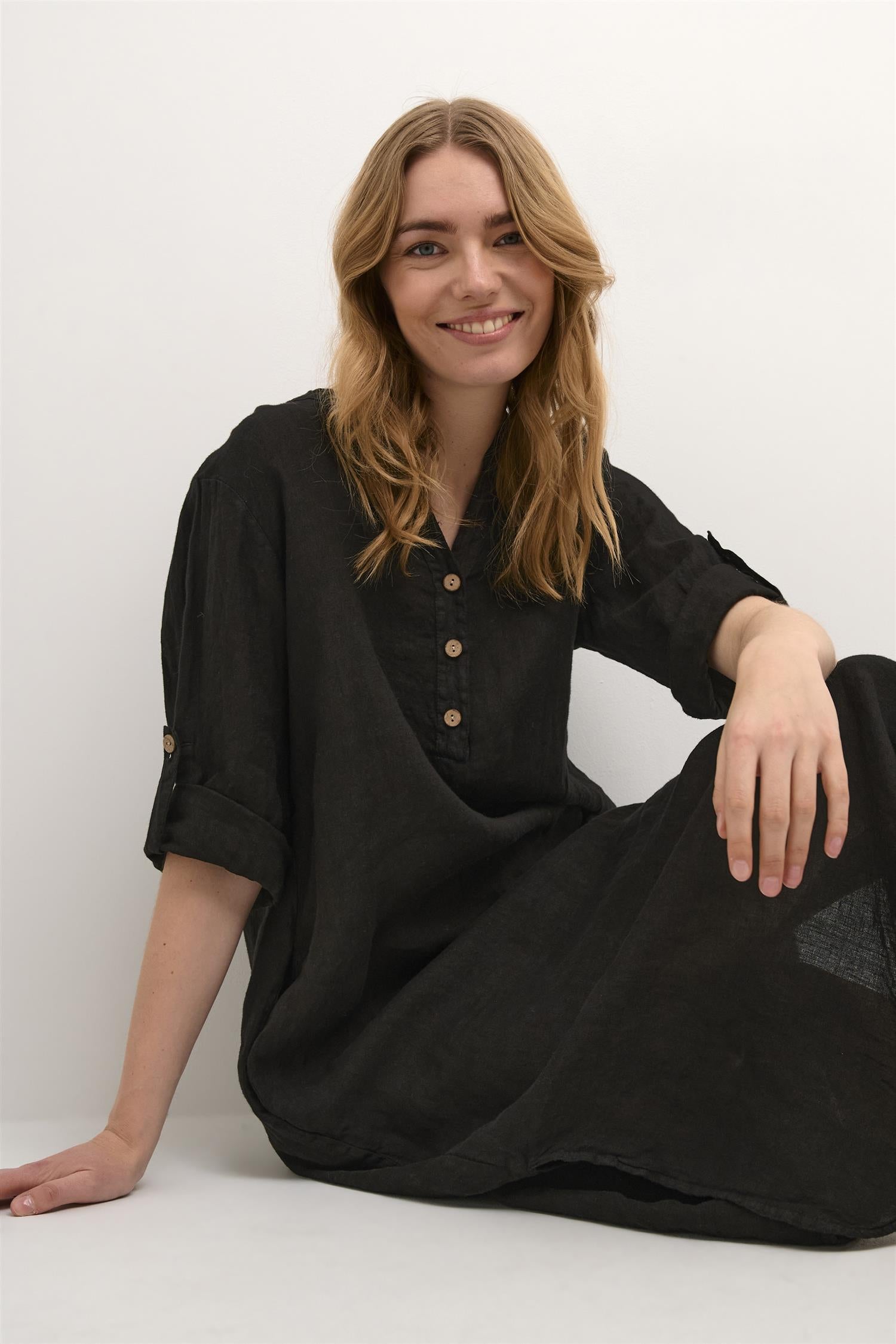 CRBellis Caftan Dress Pitch Black