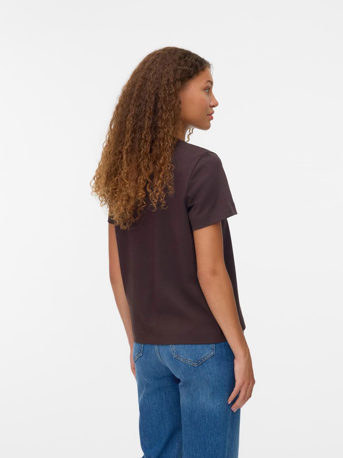 Awnaima Ss O-Neck T-Shirt Noos Brun