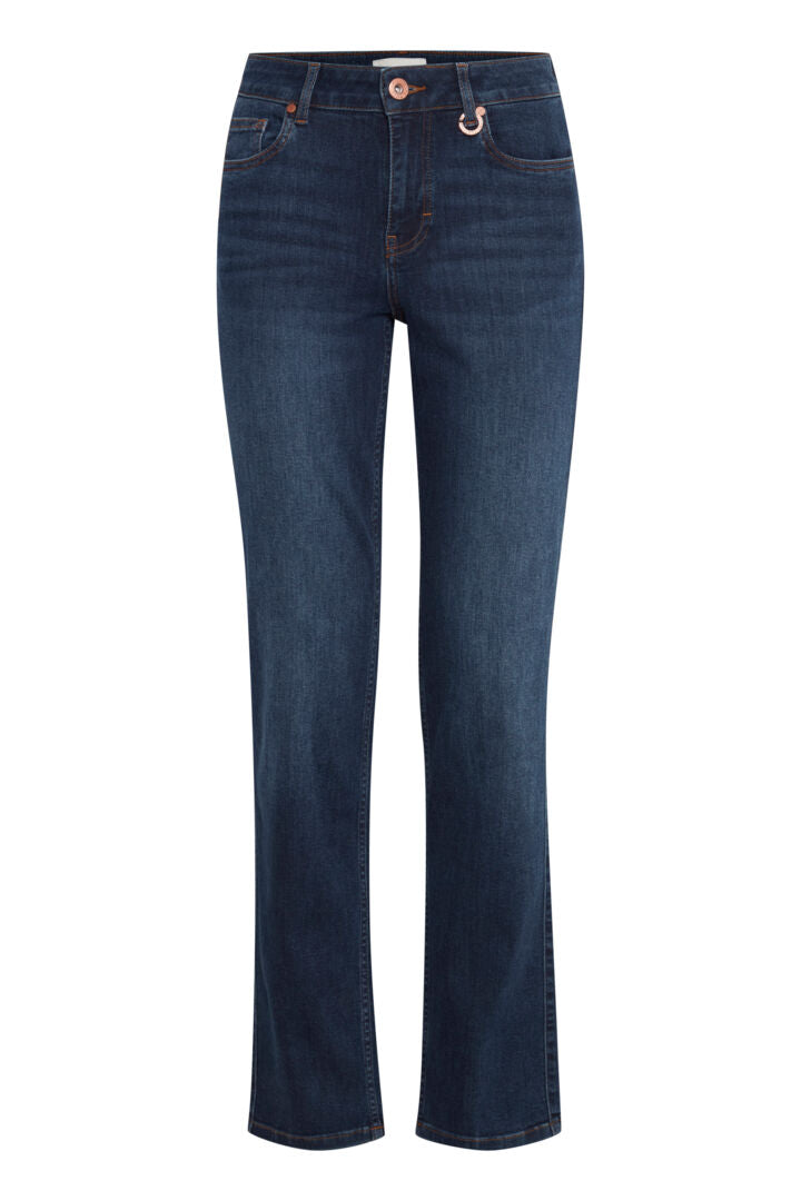 PZEMMA Jeans Straight Leg Dark Blue Denim