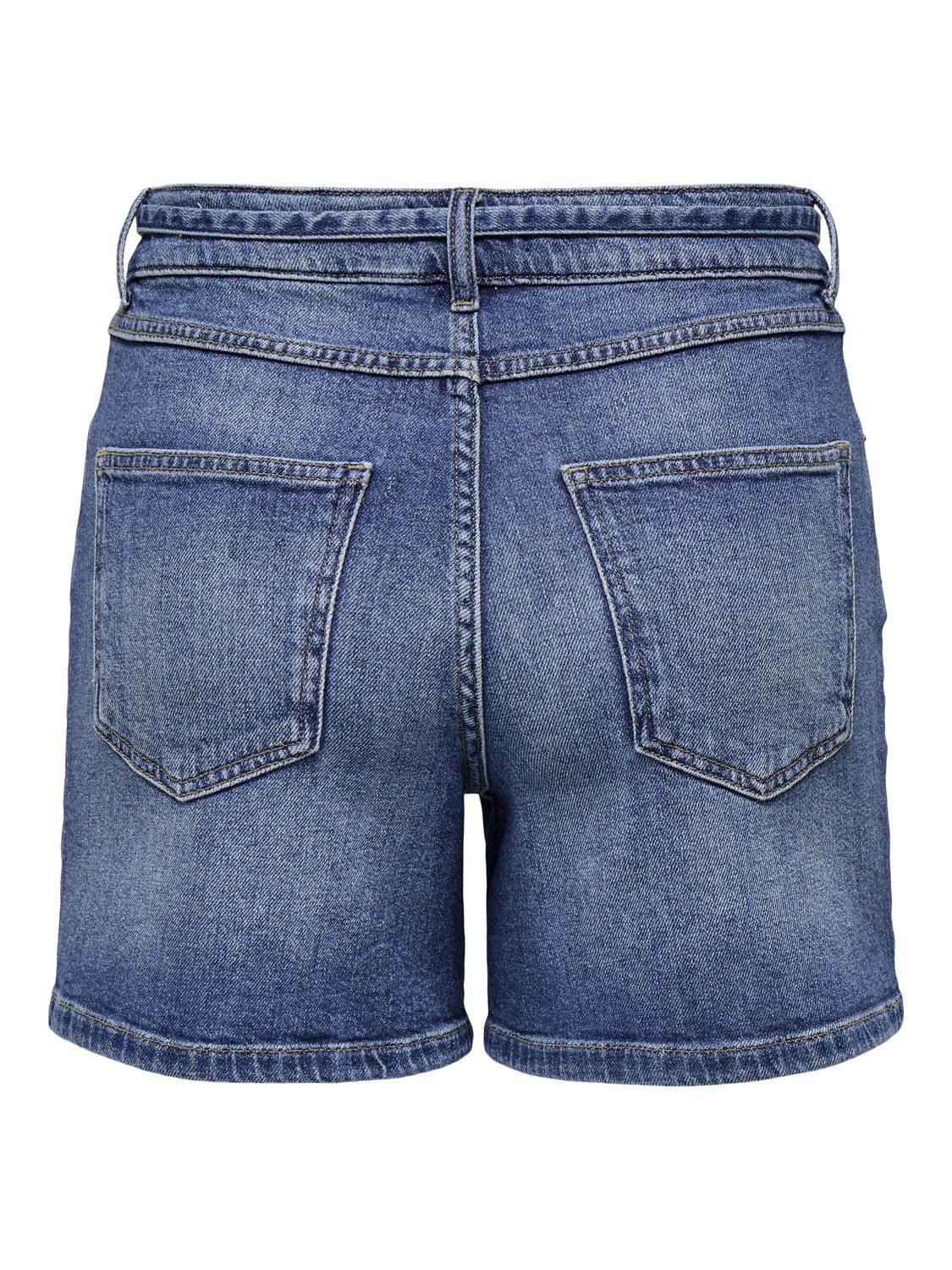 Onlgianna Mw Belted Shorts Azg Dnm Noos Blå