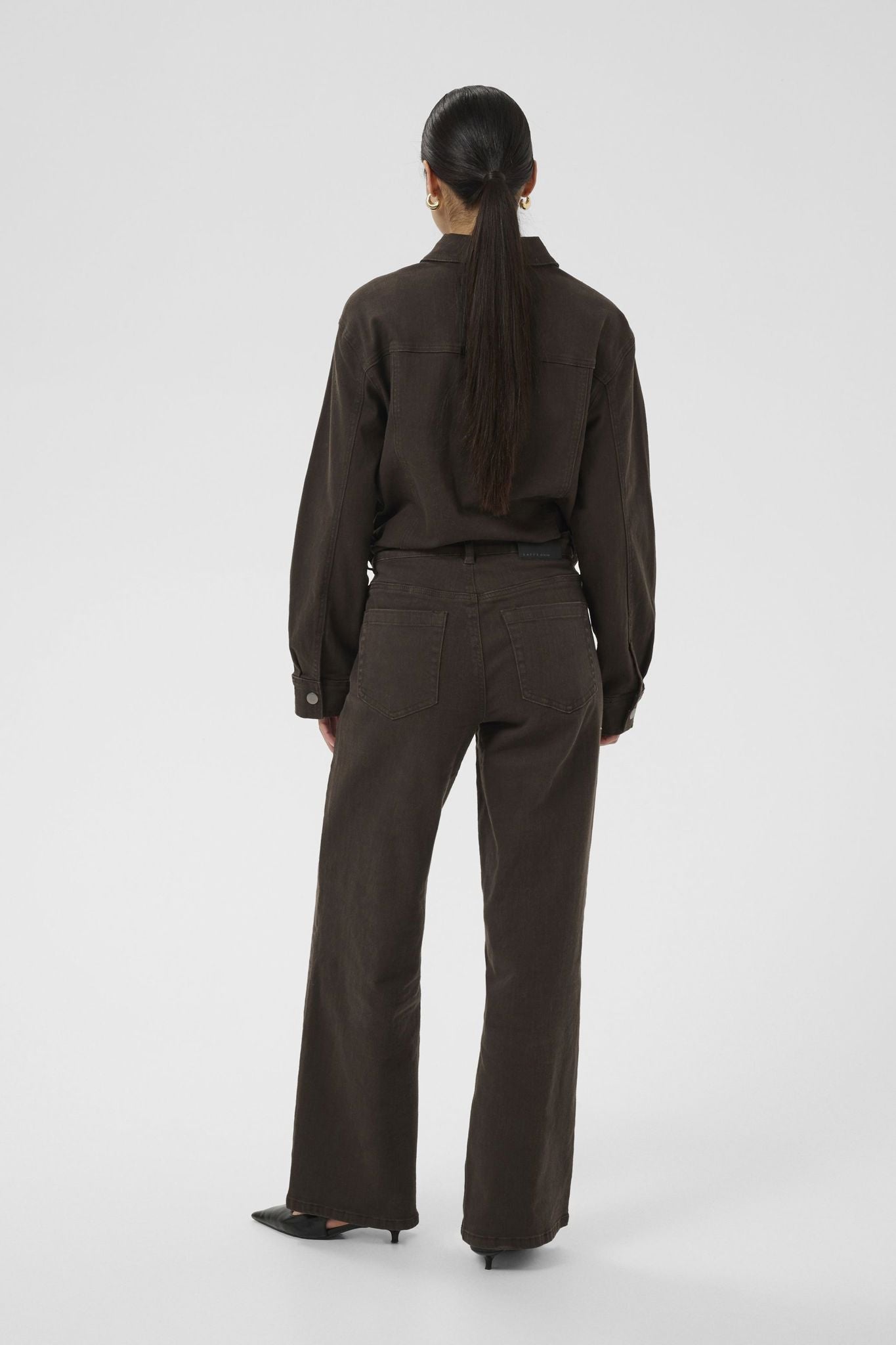 Kabrook Hw Reg Fit Jeans Brun
