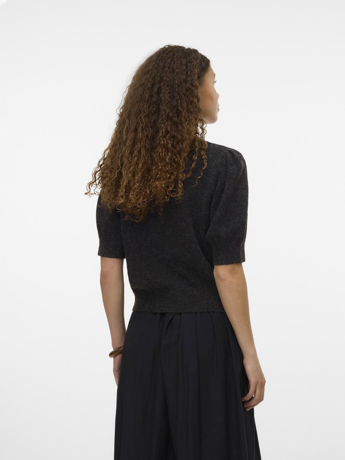 Vmdoffy 2/4 O-Neck Pullover Ga Noos Brun
