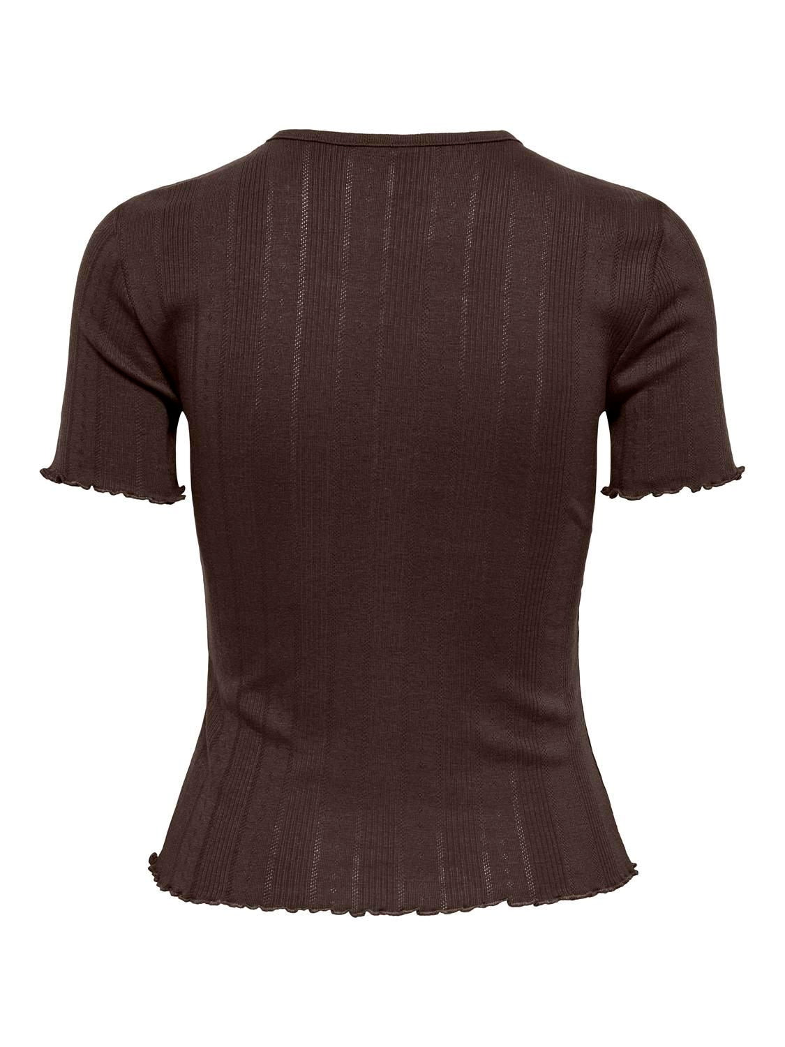 Onltenna O-Neck S/s Top Jrs Noos Brun