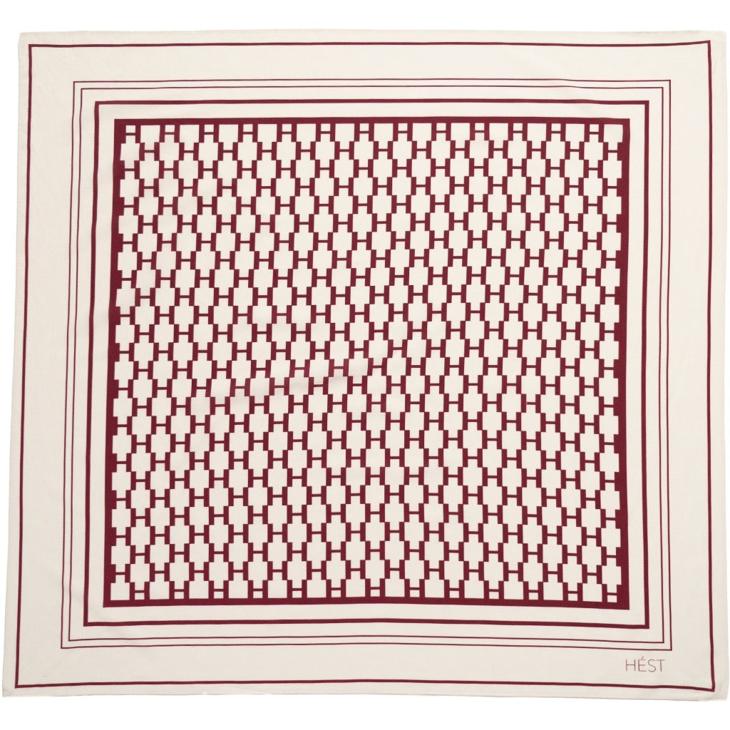 VENICE Silk Scarf Small Burgunder