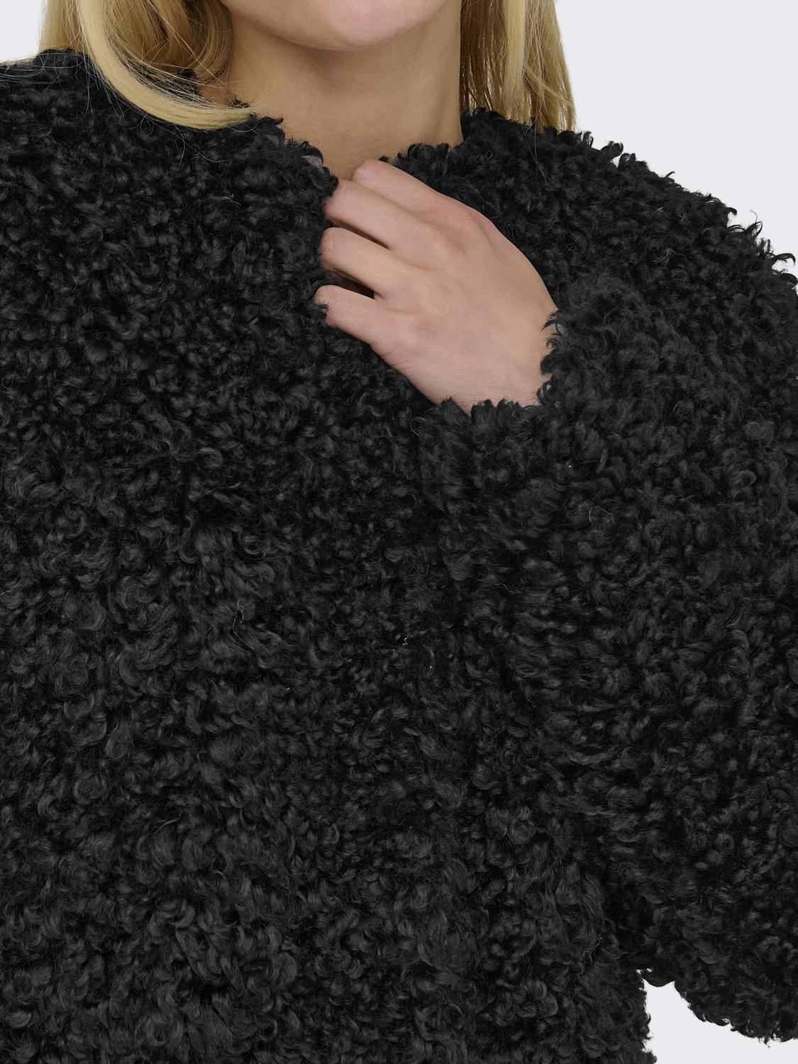 Jdyneo Faux Fur Jacket Otw Sie Sort