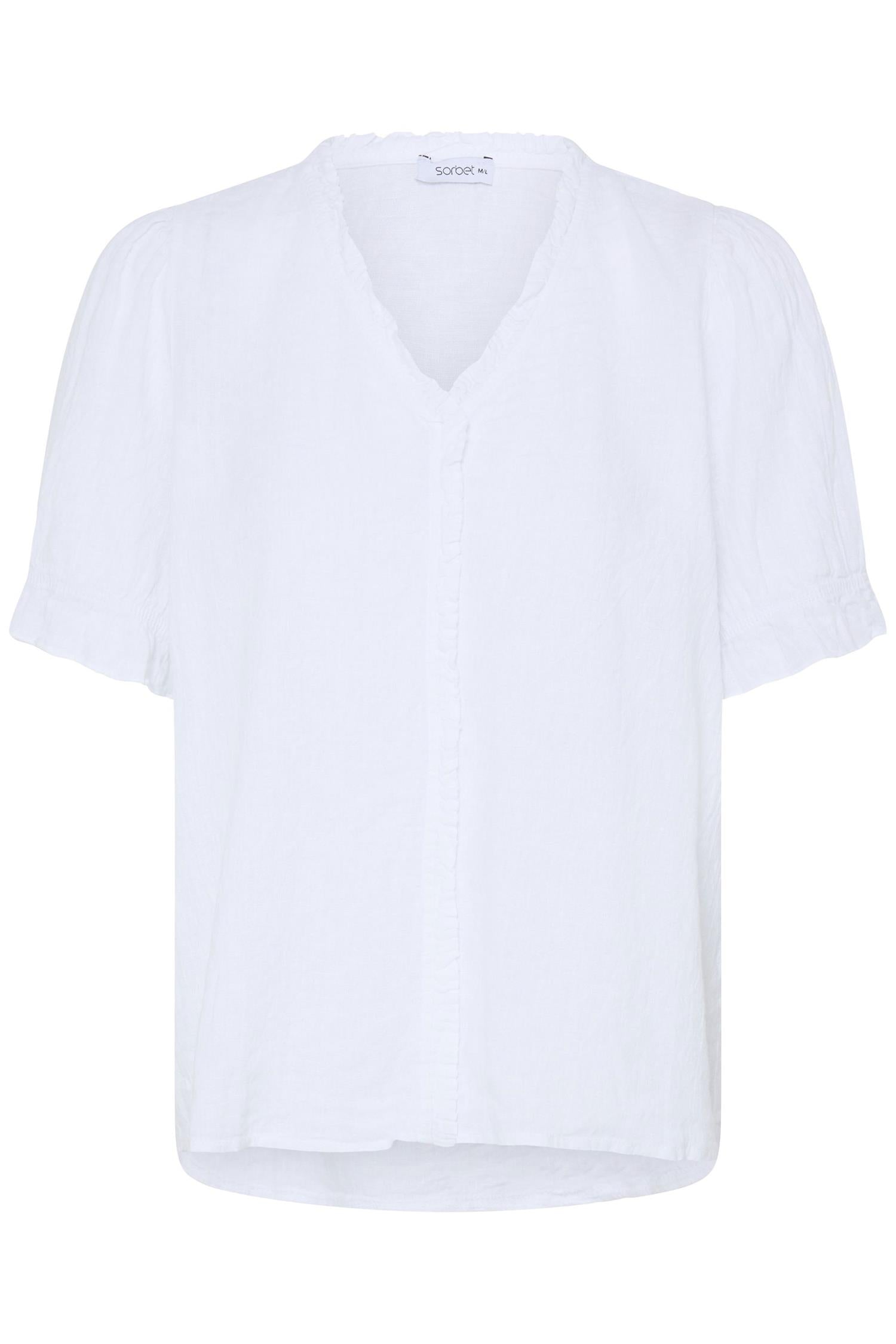 Sbfontanelle Ss Flounce Blouse Hvit