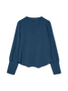 Vmesme Ls V-Neck Top Wvn Ga Blå