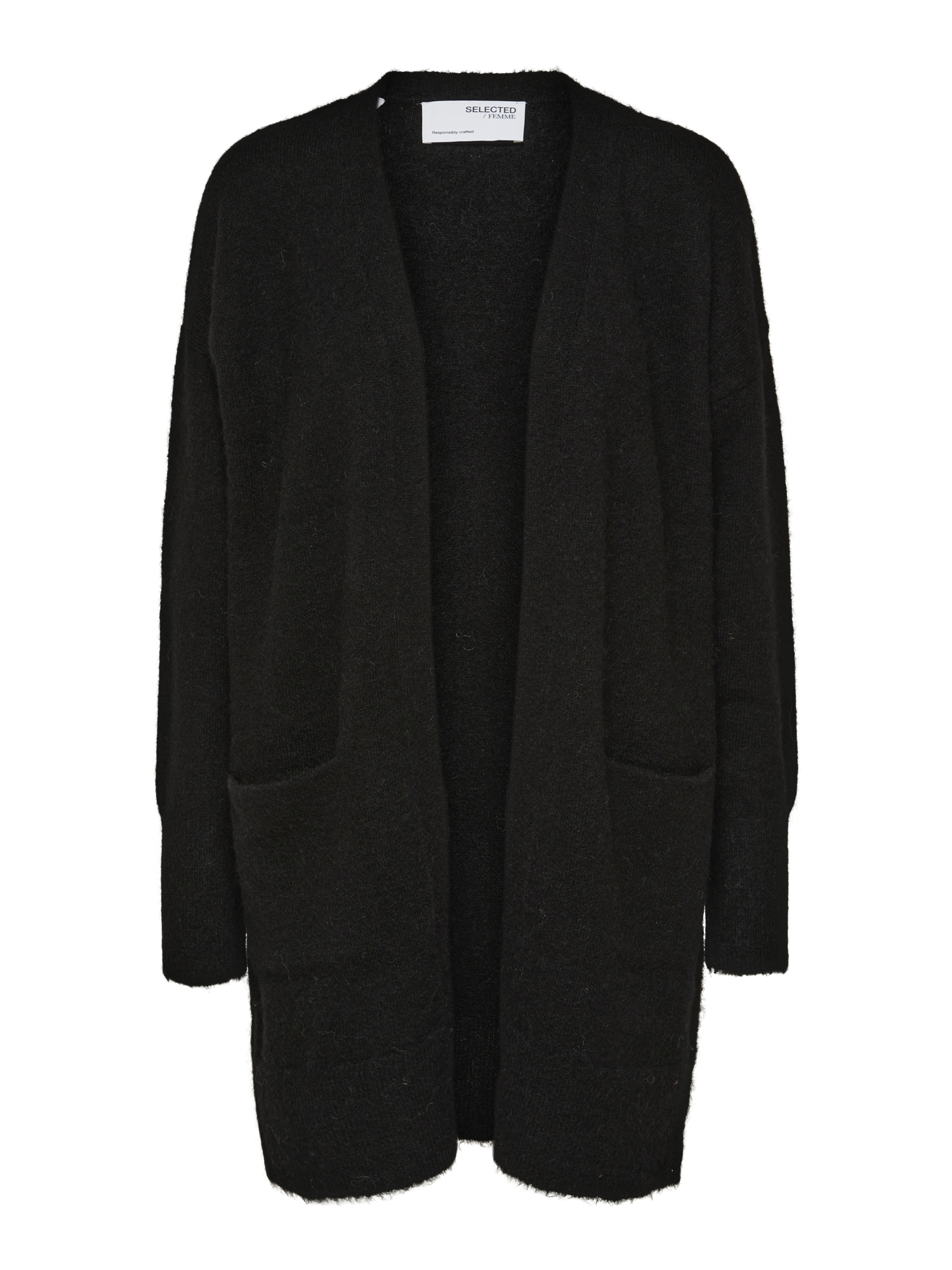 SLFLULU NEW LS KNIT LONG CARDIGAN B NOOS Sort