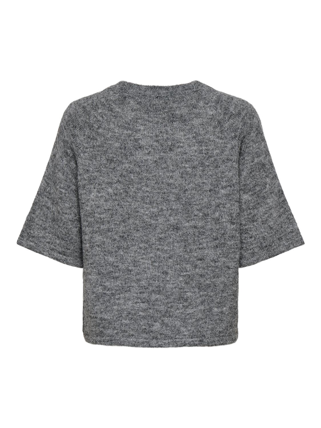 Onlazu 2/4 Raglan O-Neck Knt Grå