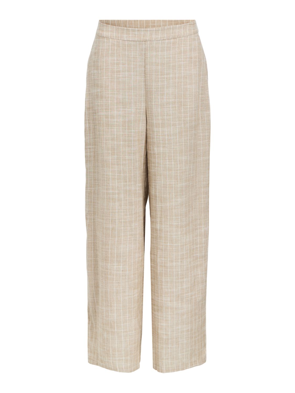 Objpaula Yui Hw Wide Pants 144 Beige