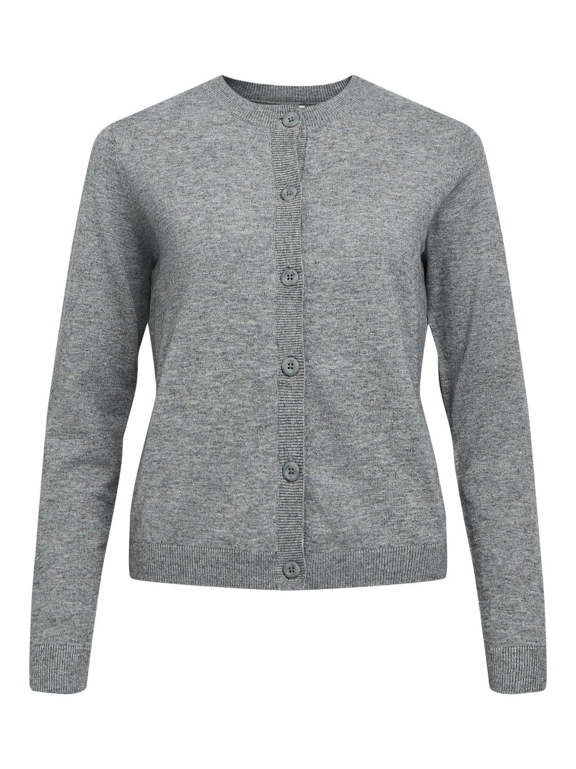 Objthess L/s Short Cardigan Noos Mellomgrå