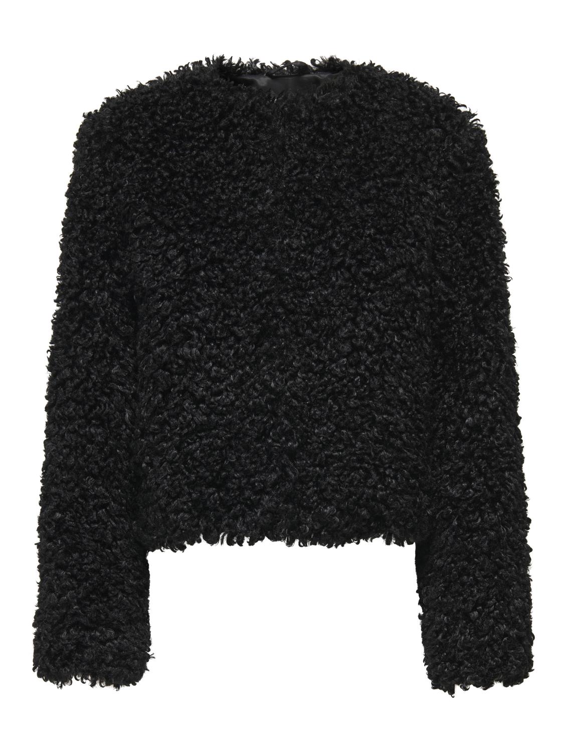 Jdyneo Faux Fur Jacket Otw Sie Sort