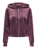 Onlrebel L/s Zip Hood Swt Mørkelilla