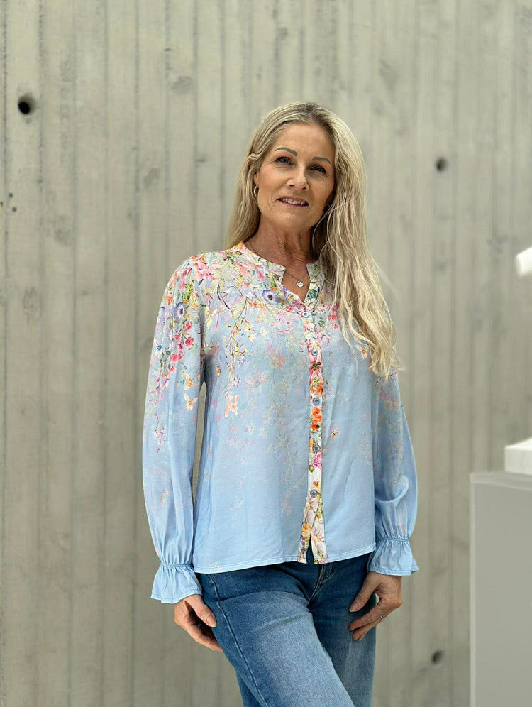 Nisha bluse Lyseblå