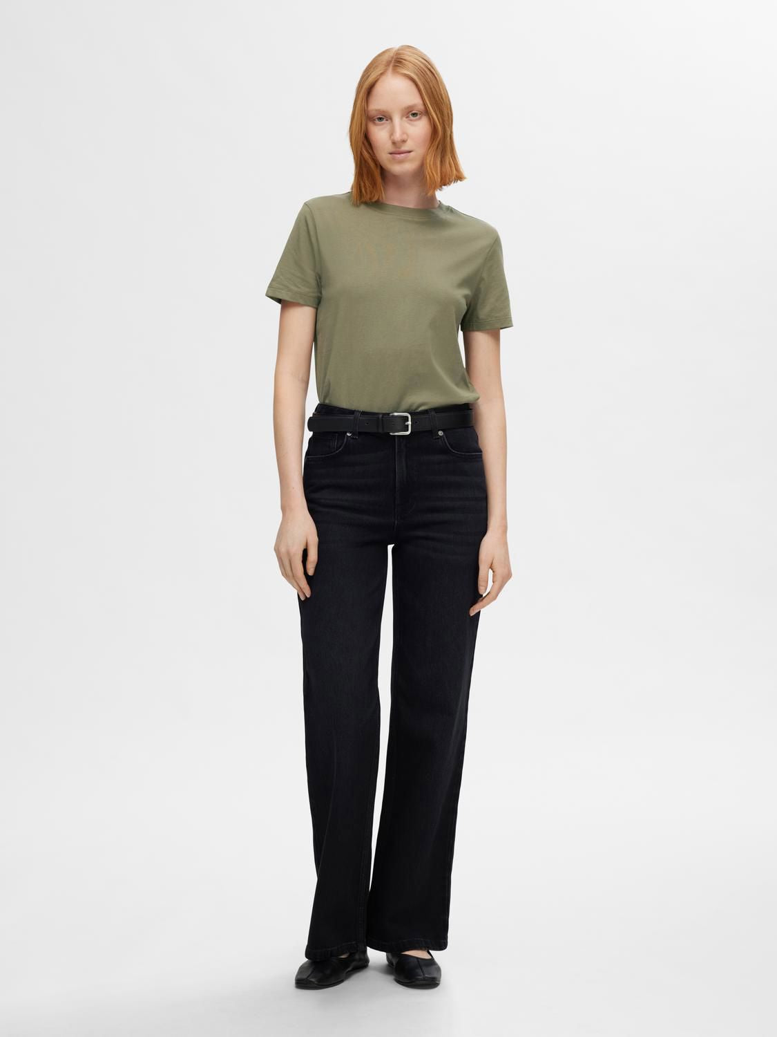 Slwmyessential Ss O-Neck Tee Noos Grønn