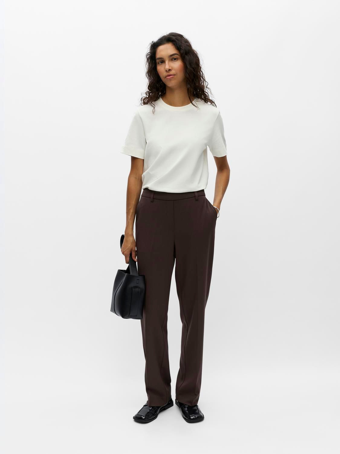 Objlisa Mw Straight Pant Noos Brun
