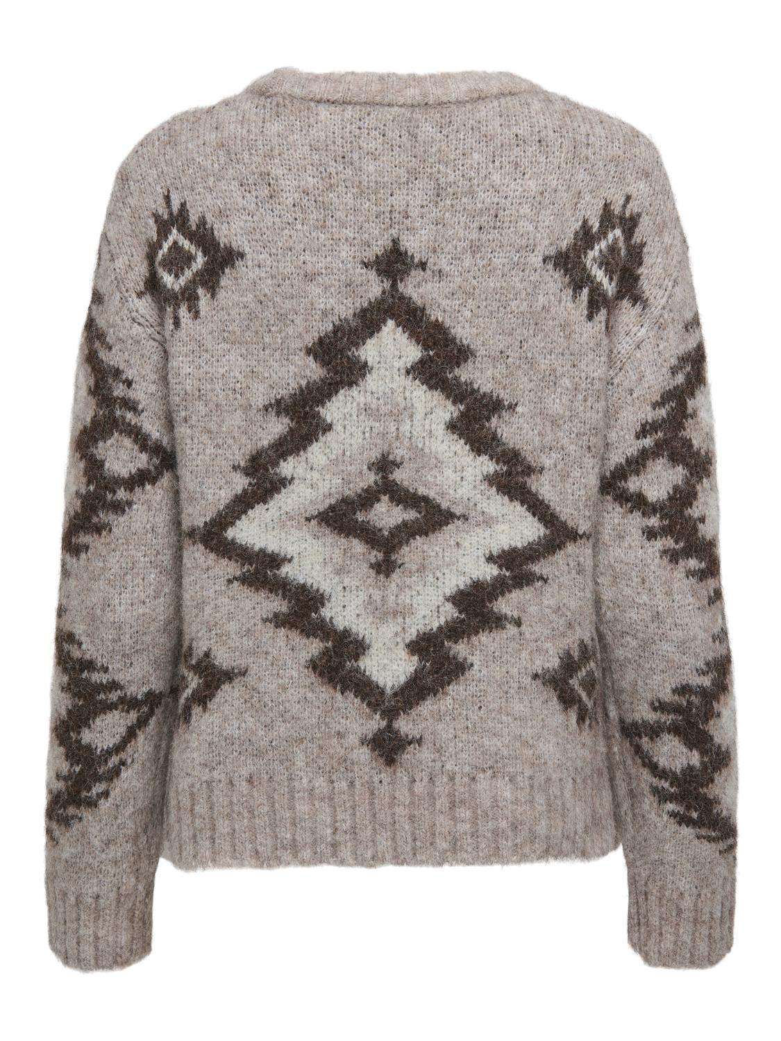 Onlazu Ls Jq O-Neck Cc Knt Lysebrun