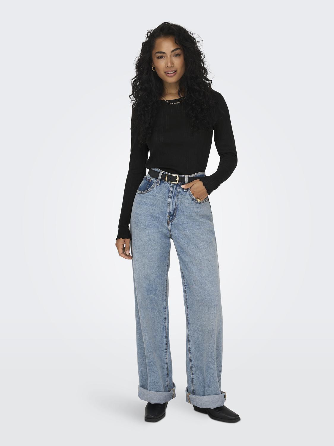 Onlcarlotta L/s Top Noos Jrs Sort