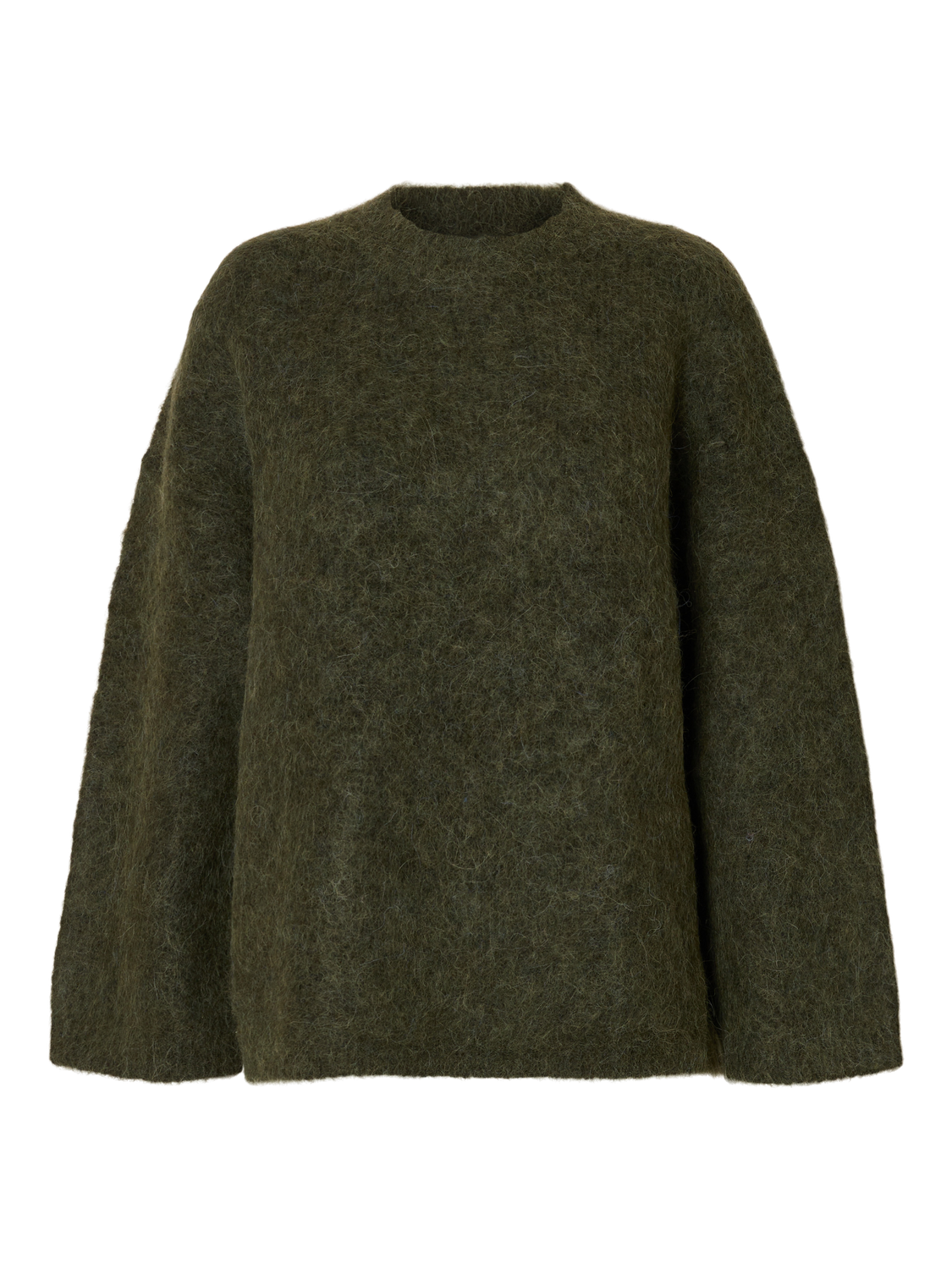 Slfgabriella Ls Knit New O-Neck Noos Mørkegrønn