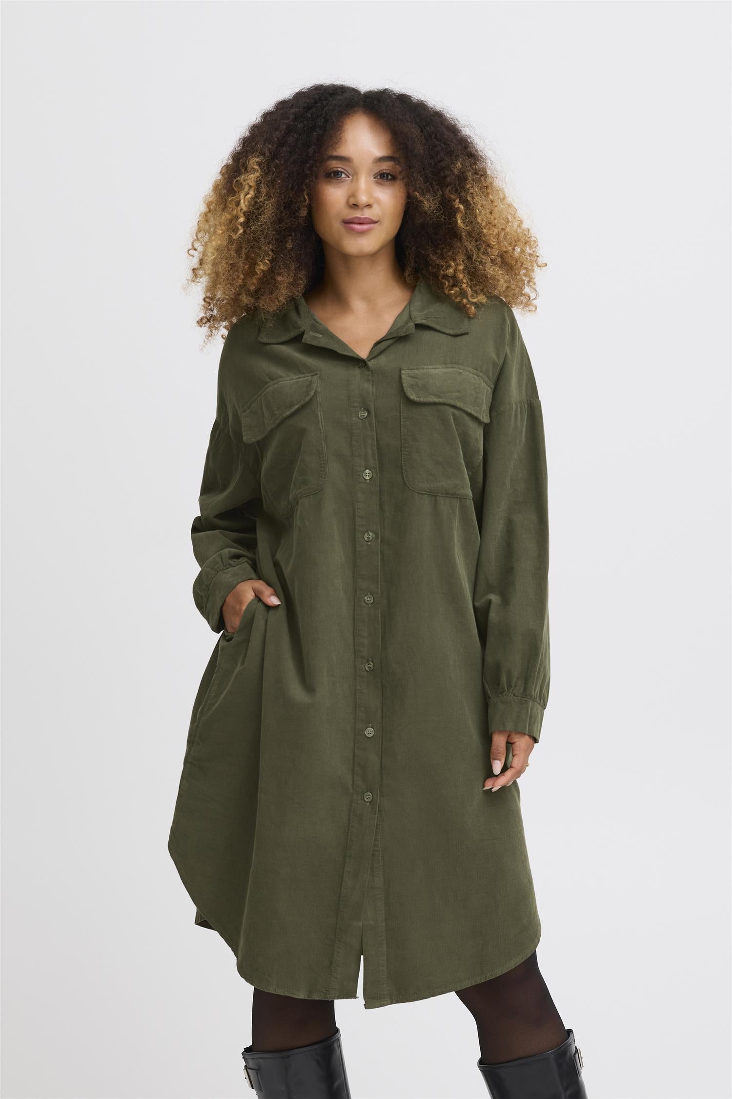 Sbtonya Shirt Dress Grønn