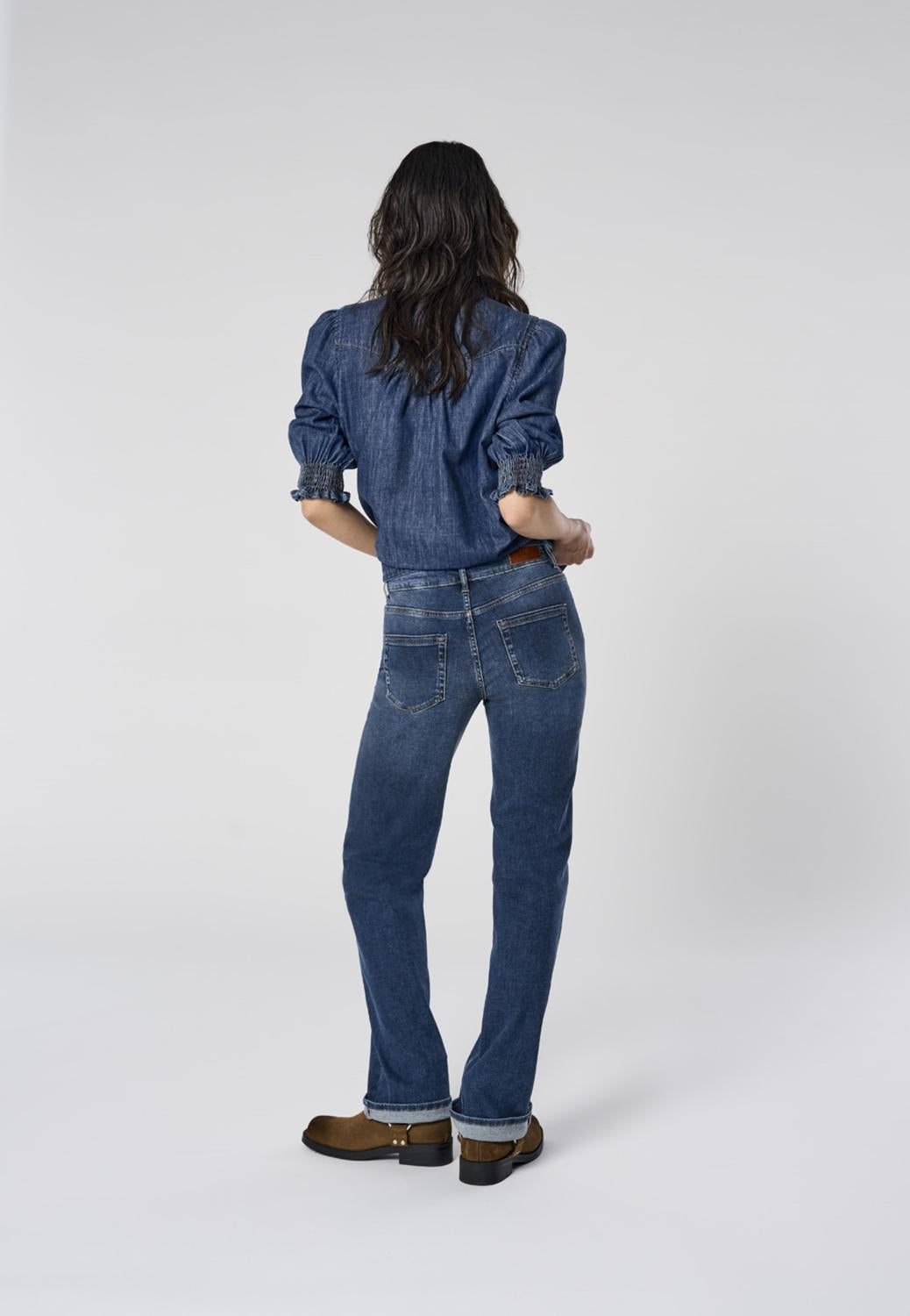 Onlblush Mid Straight Dnm Tai021 Noos Blå