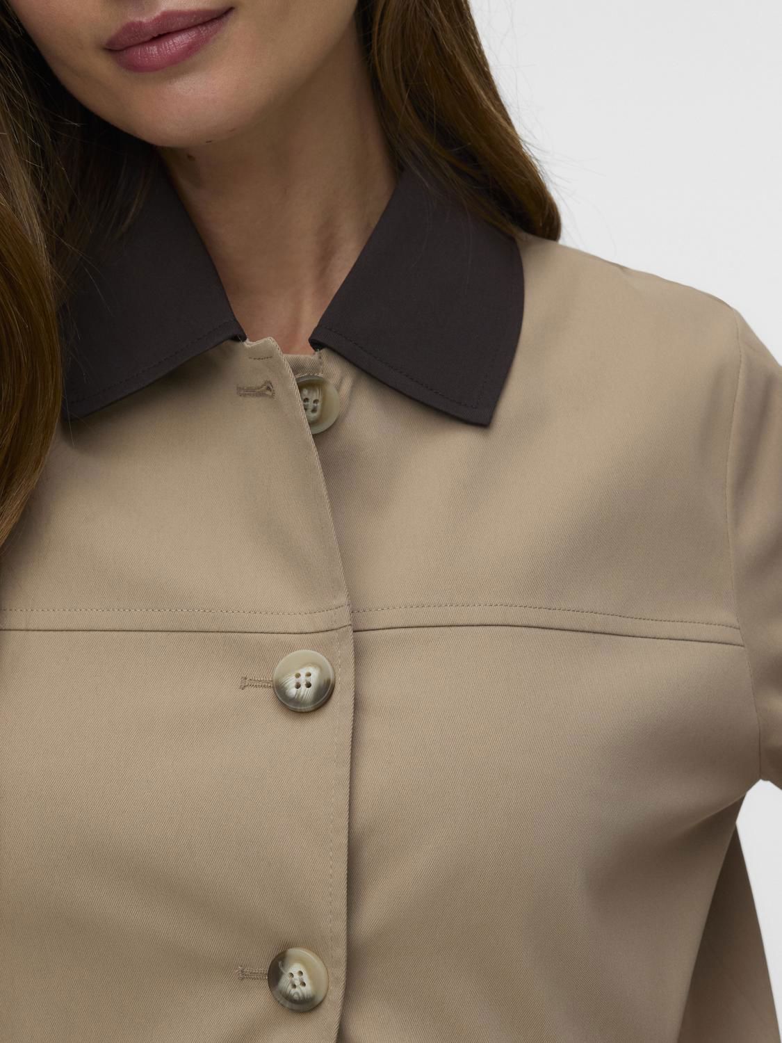 Vmchelseapoppy Short Jacket Noos Beige