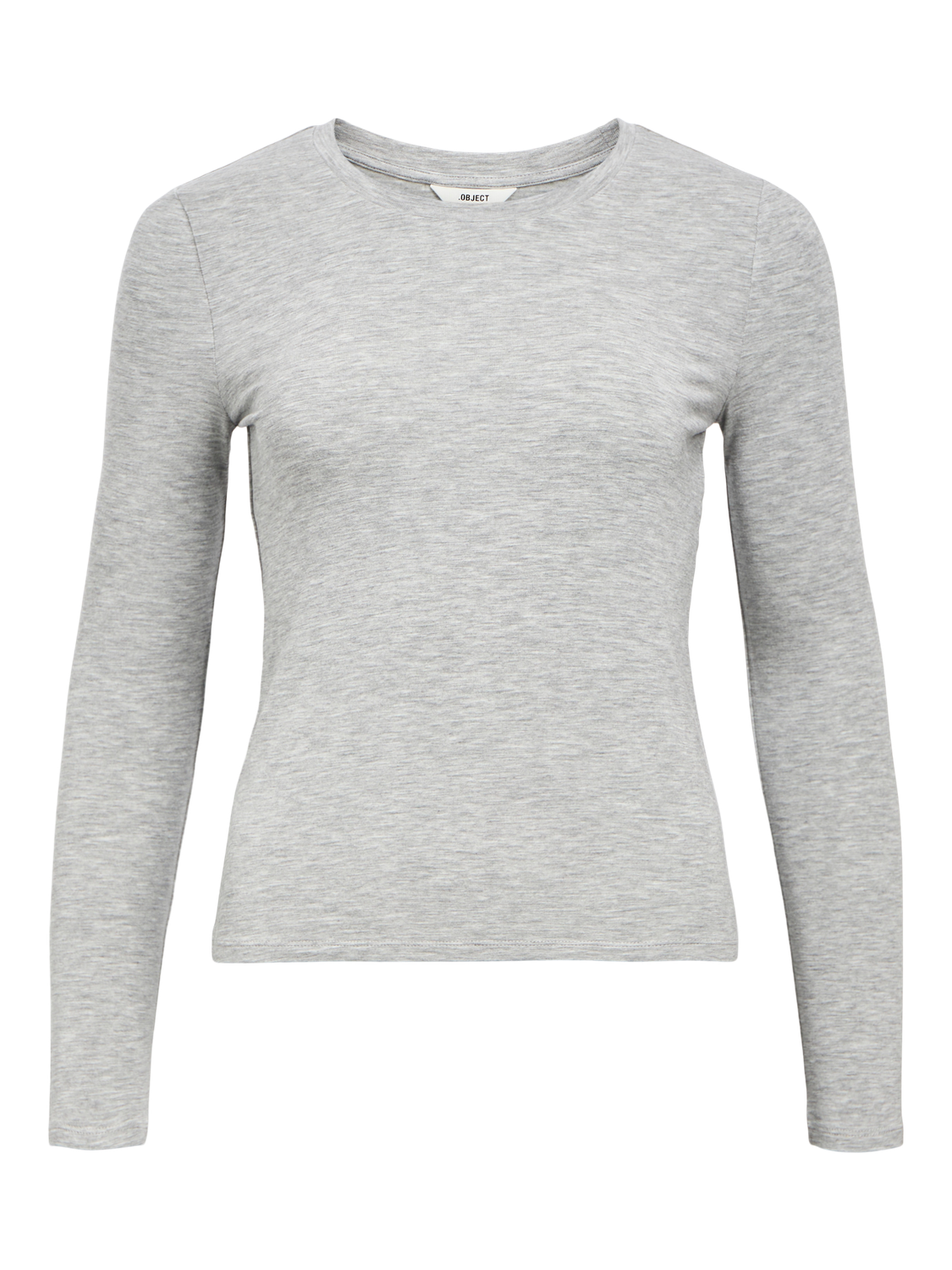 Objzofia Sli L/s O-Neck Top Noos Mellomgrå