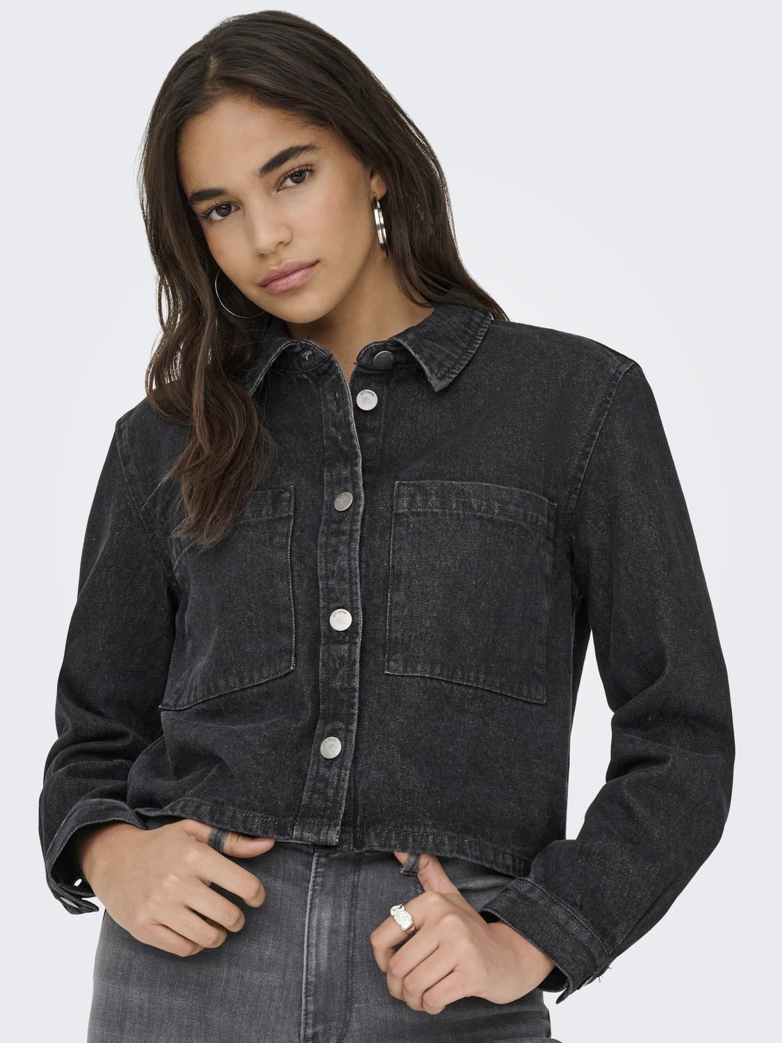 Jdymarly L/s Boxy Shacket Dnm Noos Sort