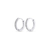 Nilea - Crystal Hoop Earrings Stainless Steel Sølv