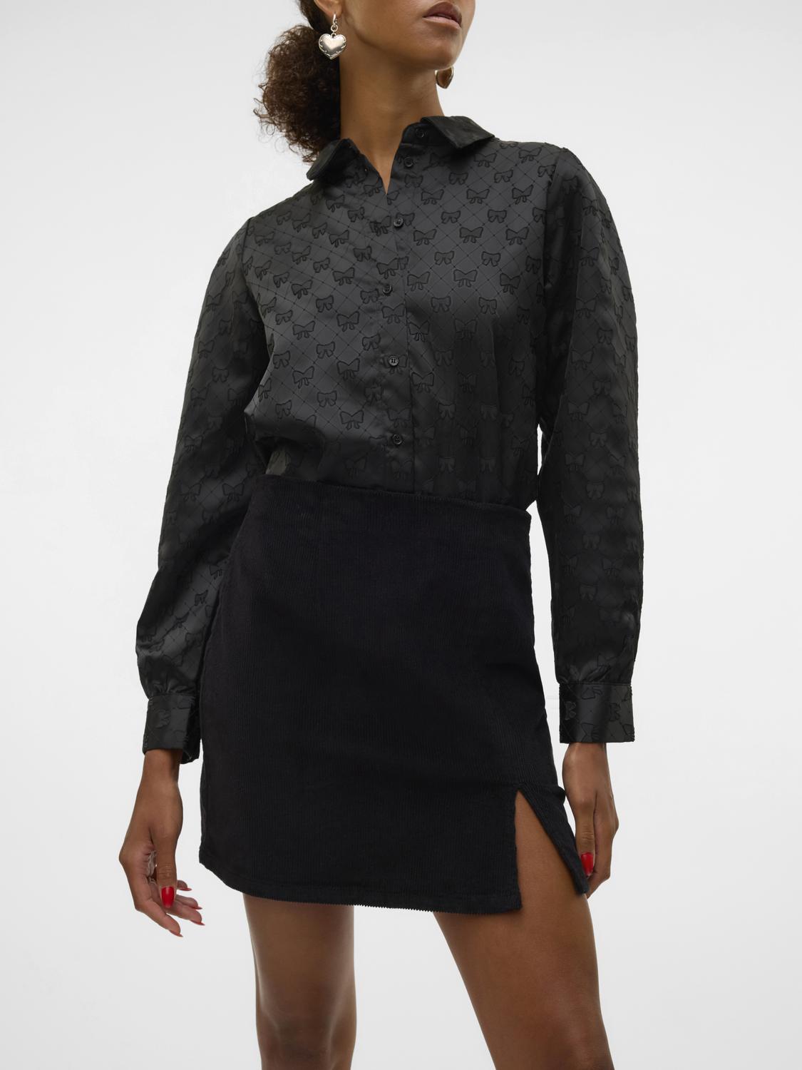 VMLULA NELLY HR SHORT CRDRY SKIRT NOOS Sort