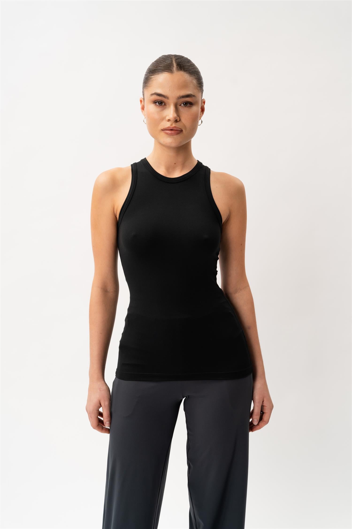 Soft Racerback Tank Svart