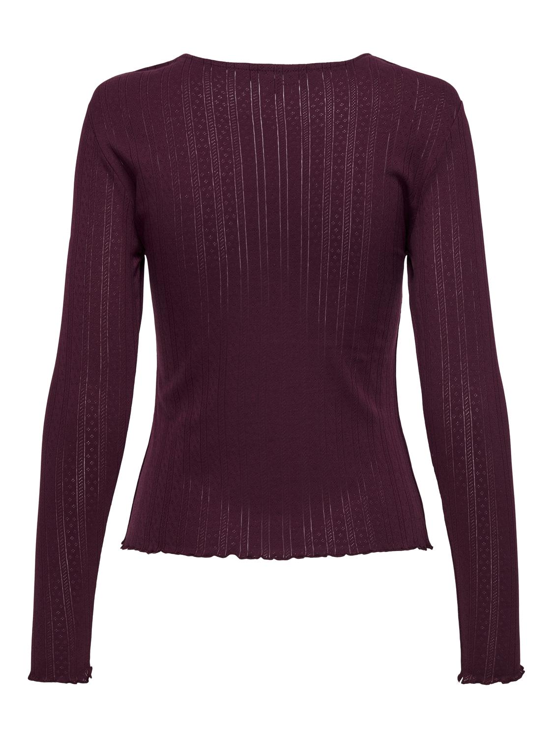 Onlcarlotta L/s Top Noos Jrs Mørkelilla