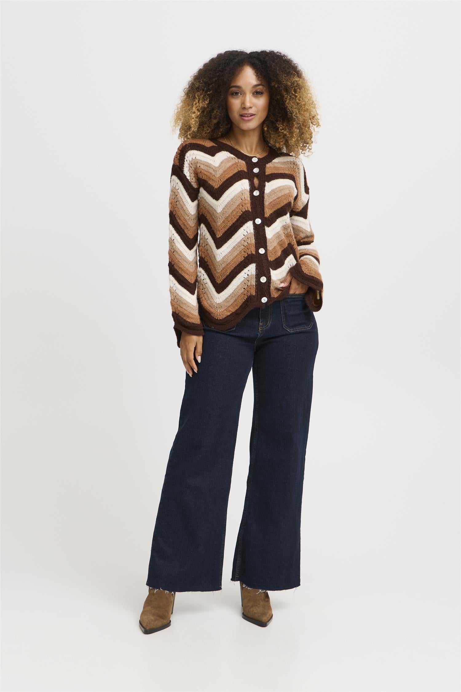 Sbbidiga Knit Cardigan Brun