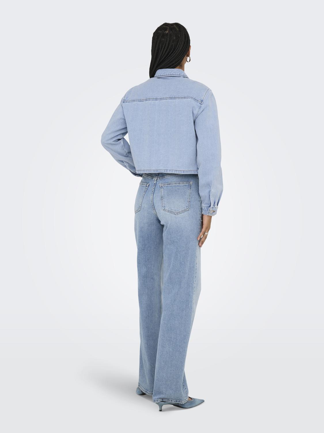 Jdymarly L/s Boxy Shacket Dnm Noos Blå