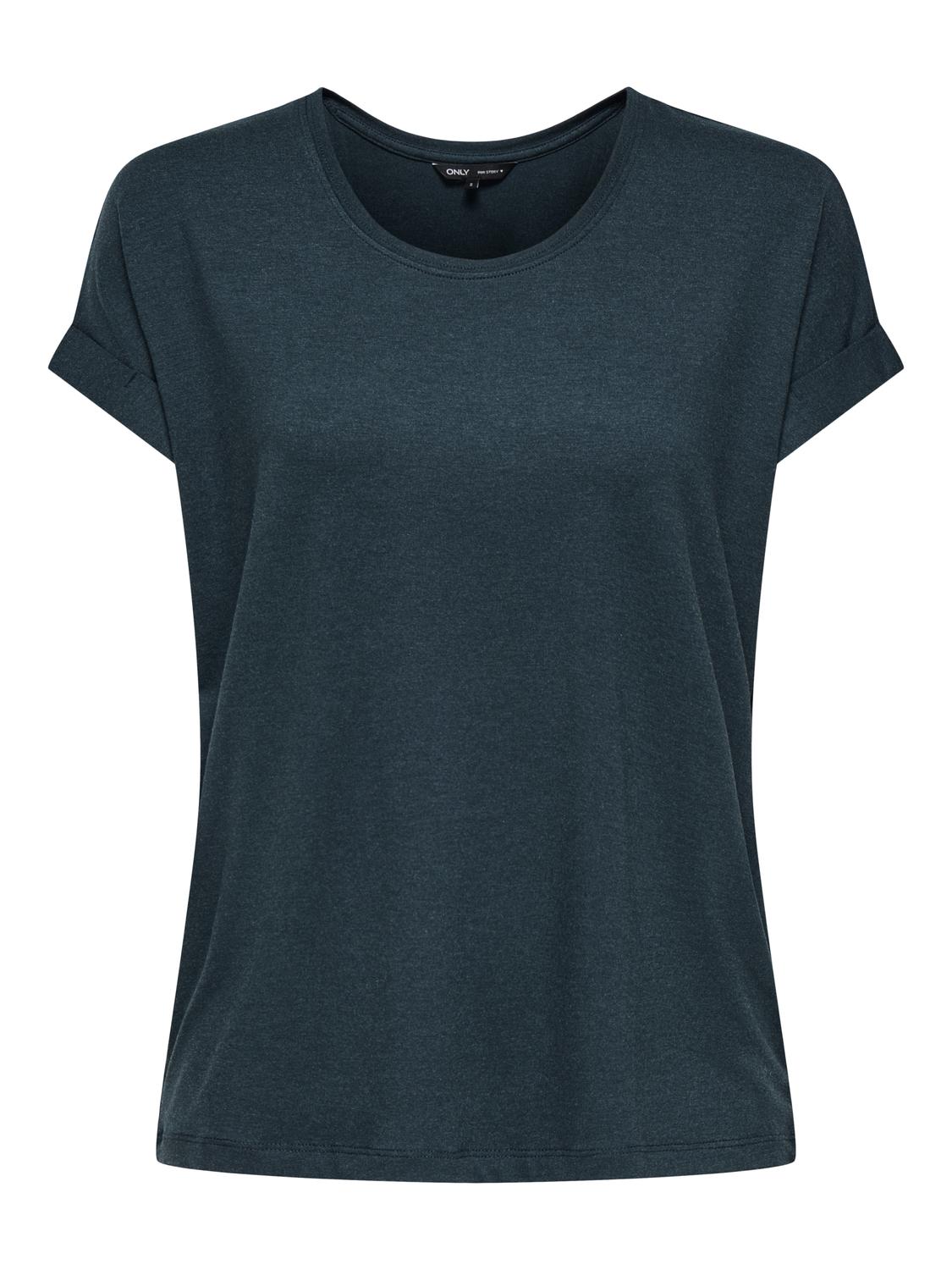 ONLMOSTER S/S O-NECK TOP NOOS JRS Mørketurkis