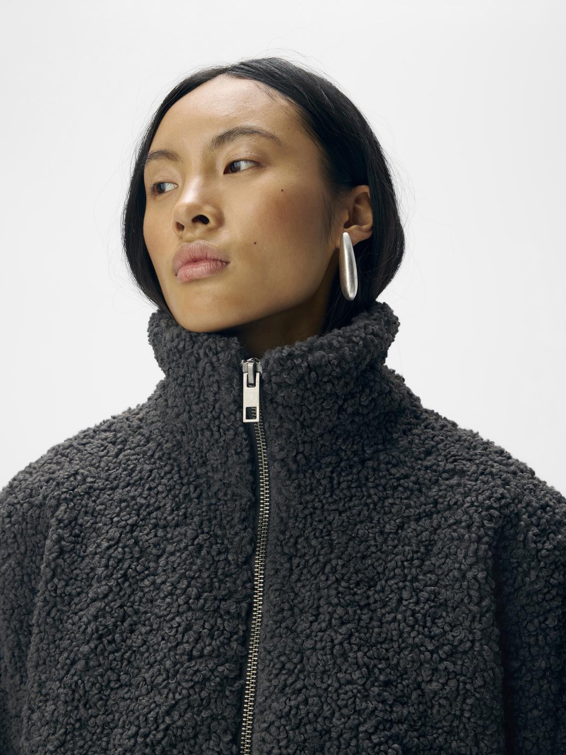 Objfreya Re L/s Jacket Noos Mørkegrå