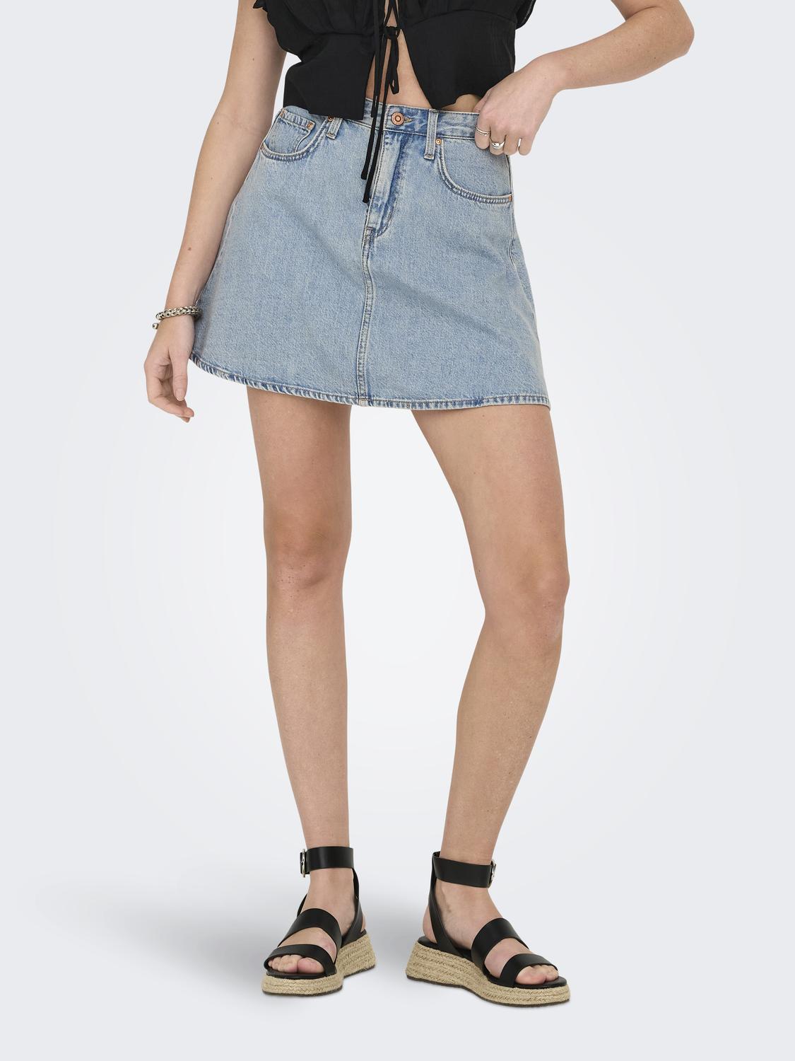 ONLEDEN A-SKIRT DNM PIM Lyseblå