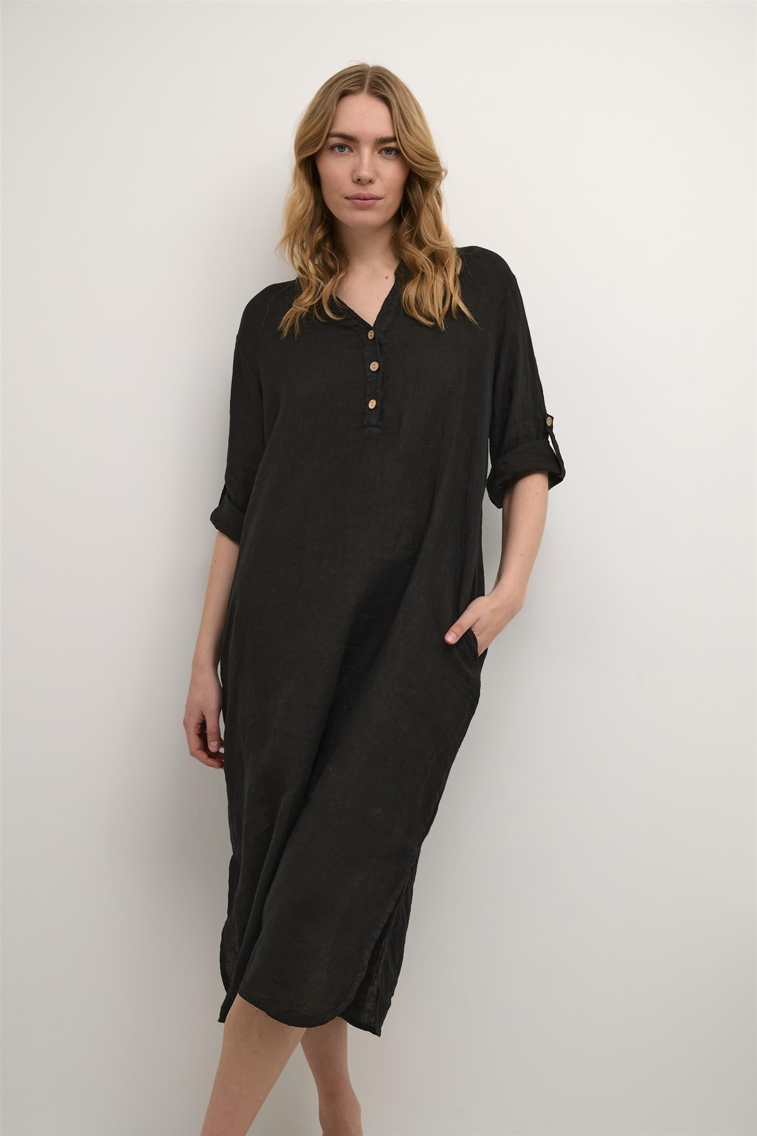 CRBellis Caftan Dress Pitch Black