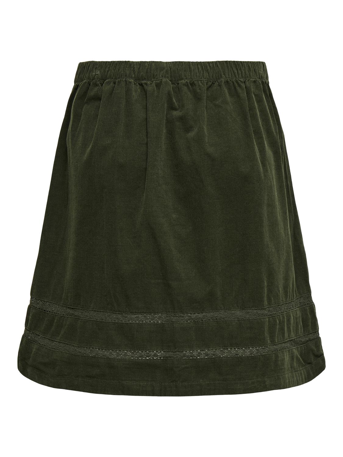 Onlaime Hw Cord Tape Skirt Pnt Ox Mørkegrønn