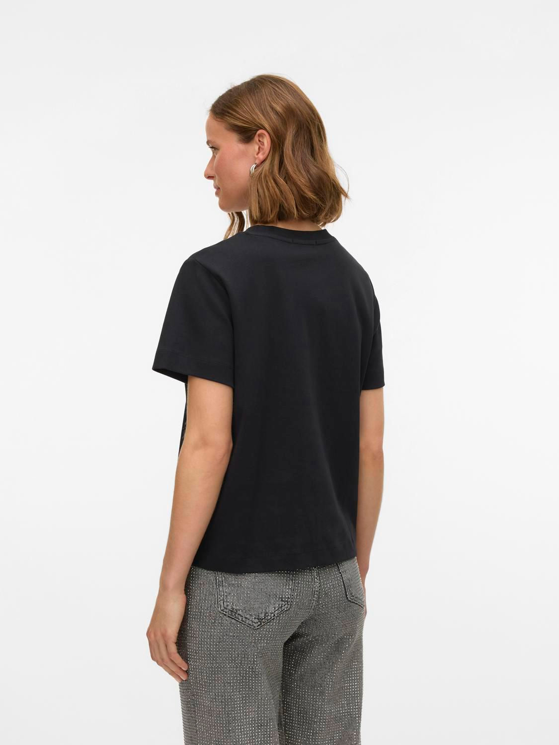 Awnaima Ss O-Neck T-Shirt Noos Sort