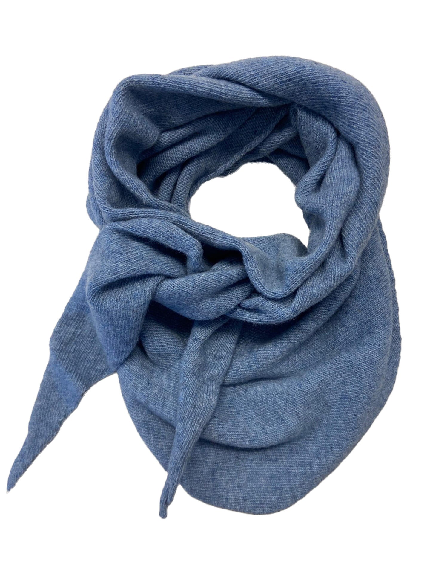 Dame sjal ensfarget triangle Jeansblå
