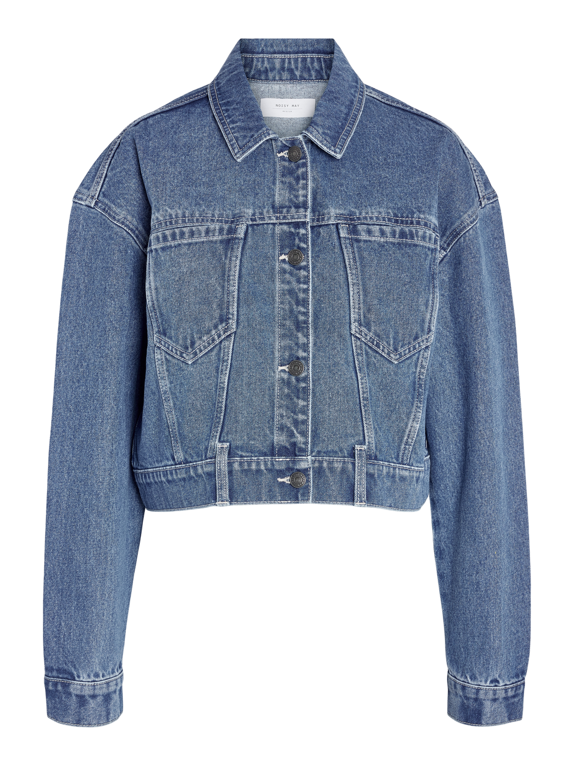 NMRONJA L/S CROP DNM JACKET VI433MB NOOS Mellomblå