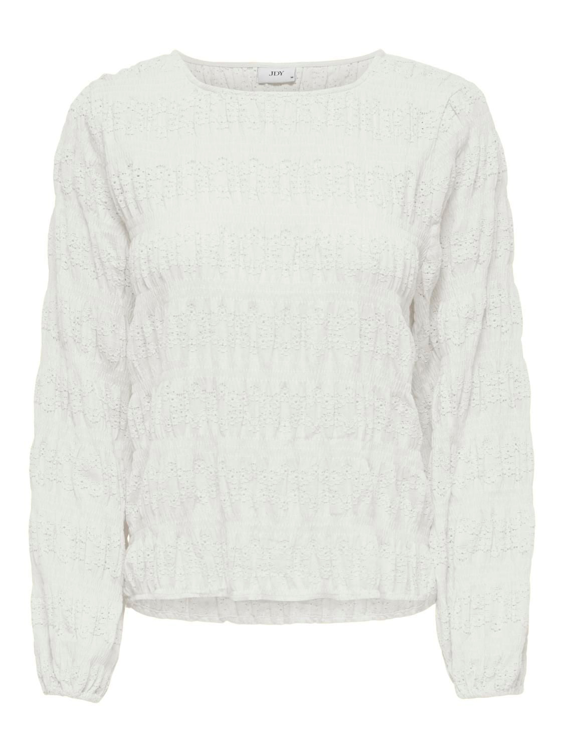 Jdysally L/s Top Jrs Hvit