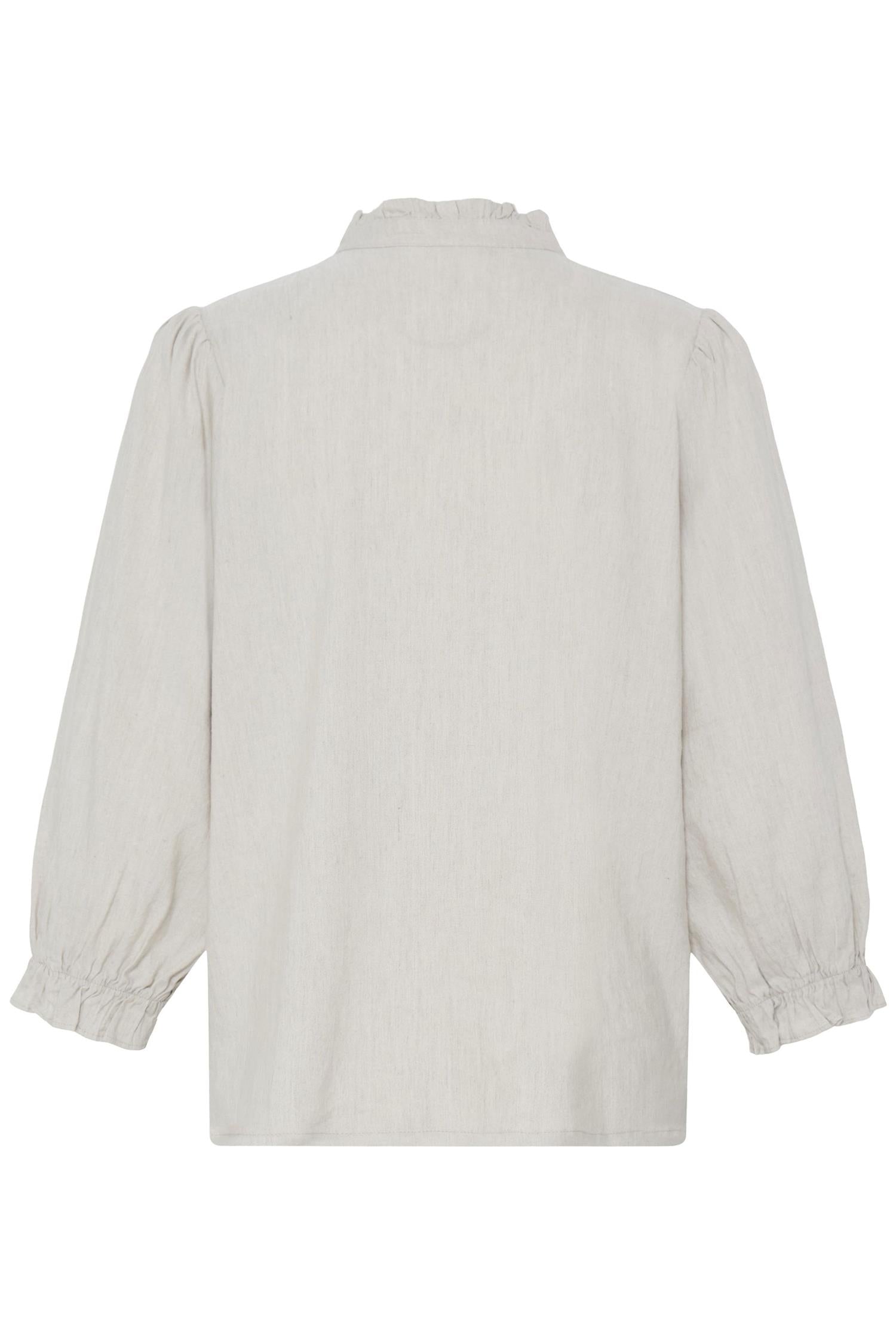 Pzluca Frill Blouse Beige