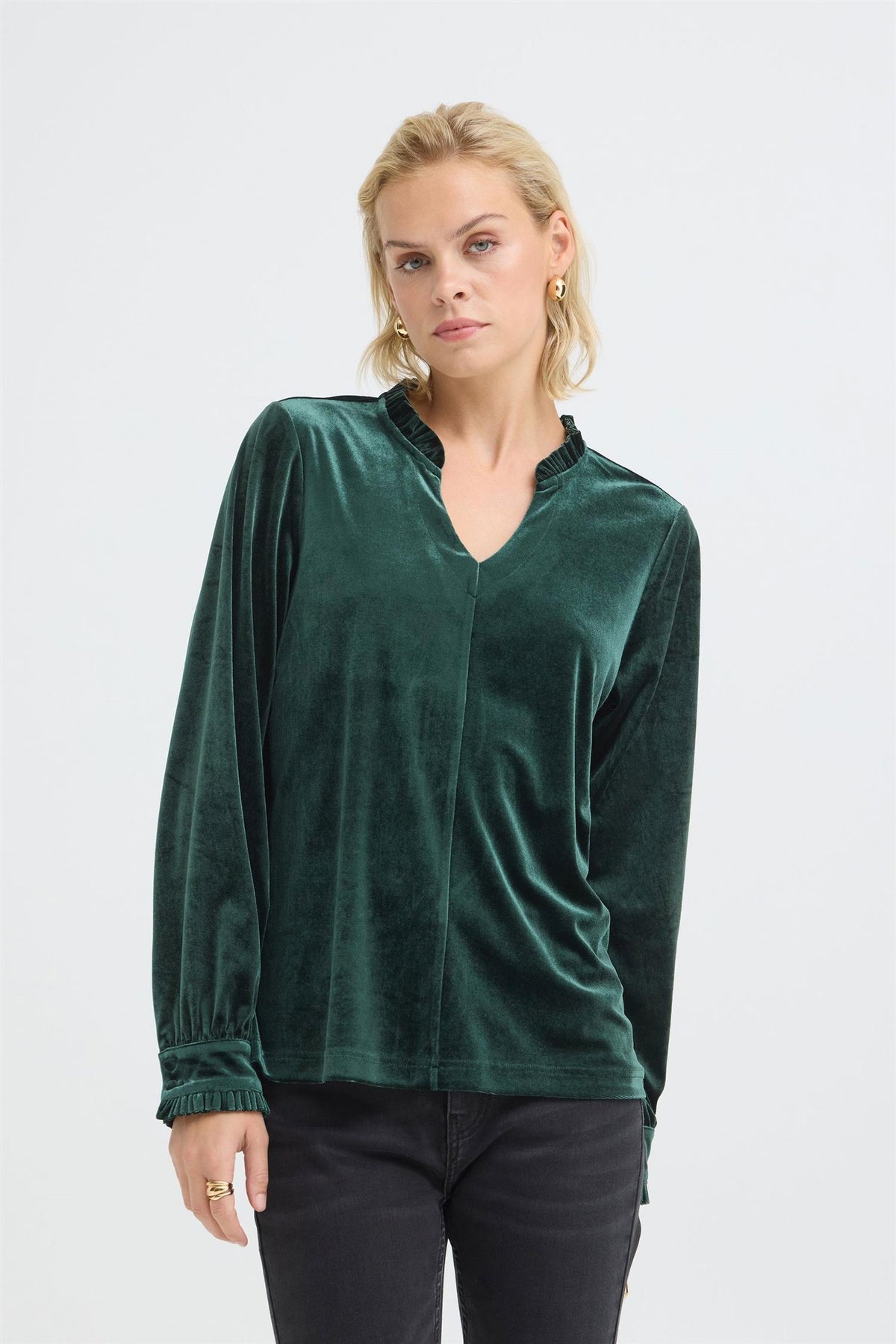 Pzbarbara Ls Blouse Brun