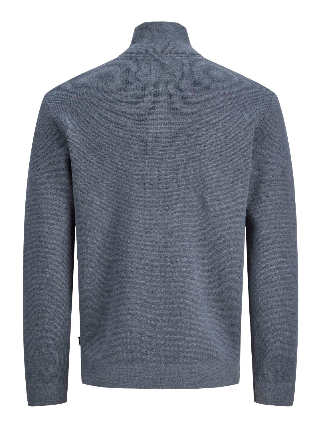 Jprmilano Stitch Knit Half Zip Sn Grå