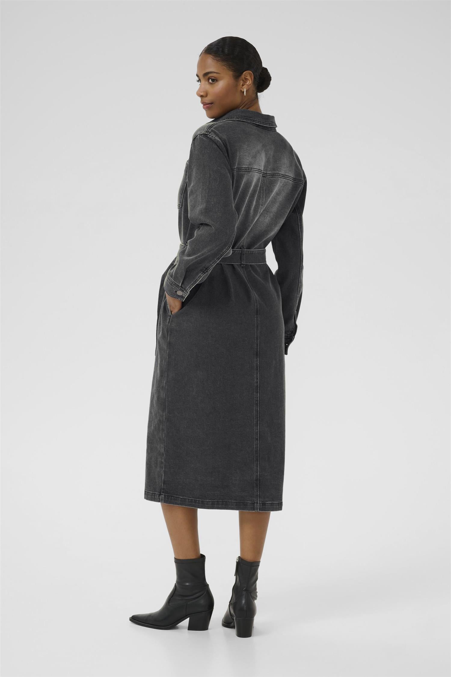 Kaabby Denim Dress Medium Grey Denim